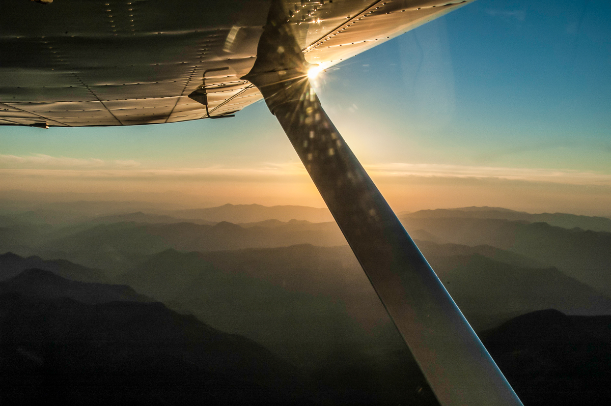 aerial photography, oregon sunset